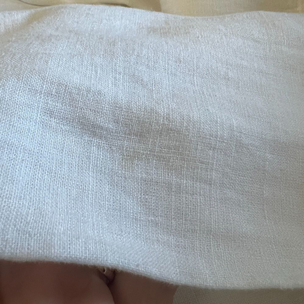 FLAX by Jeanne Engelhart Size 1G 1X White Button Down Shirt Lagenlook Top Linen - Picture 16 of 16